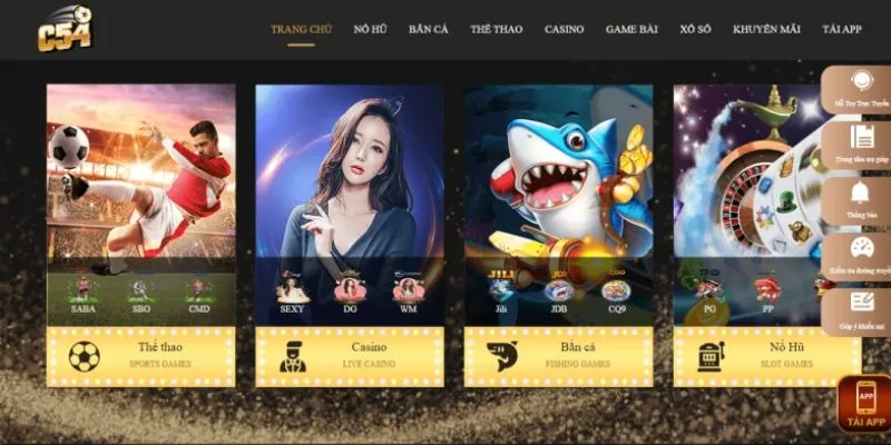Live casino c54 quy tụ hàng chục trò chơi thú vị