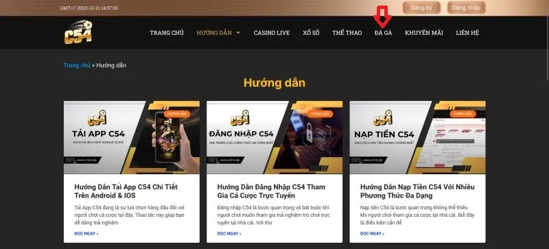 Tham gia sảnh đá gà c54 tương đối đơn giản