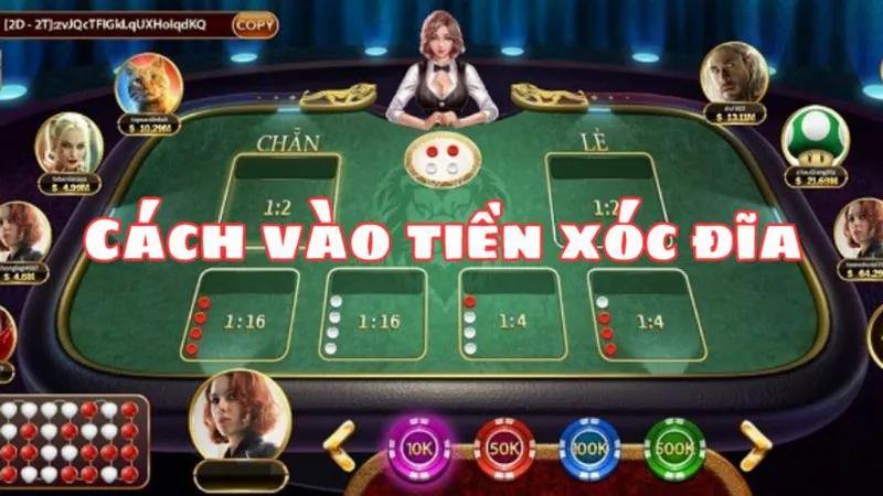 Cách cá cược đặt tiền vào game xóc đĩa tại c54